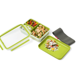 Tefal Masterseal Food Storage 1.2L With Compartments Air Tight Plastic Container Lunchb