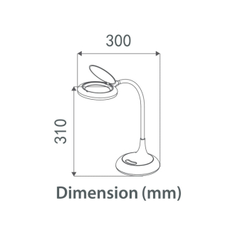 Tronic Desk Lamp with Magnifying Glass.