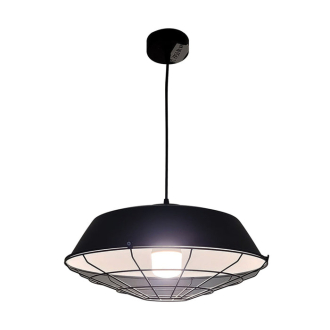 Tronic Black Shade with Wire Mesh Pendant Light