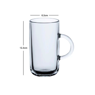 Pasabahce Iconic Glass Coffee Mug 270ml 6pcs 55743