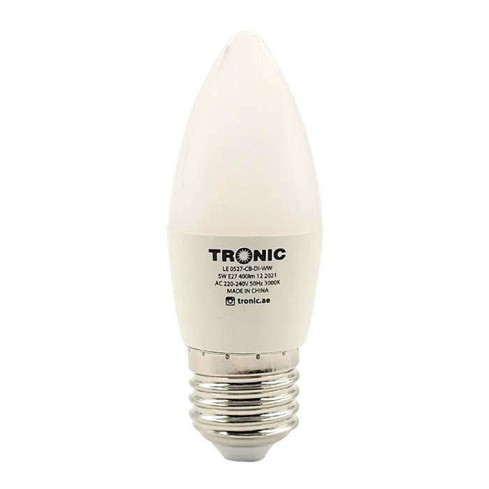 Tronic 5 Watts Dimmable E27 Led Candle Bulb 1 Tronic 5 Watts Dimmable E27 Led Candle Bulb