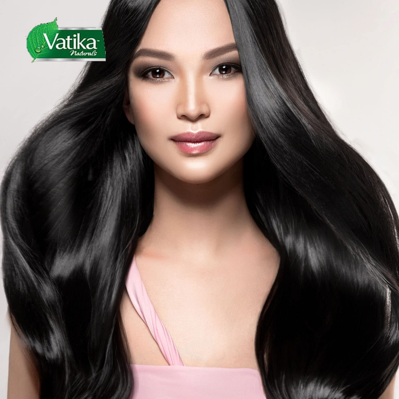 Vatika Henna Hair Color Hair Dye, Conditioner, Zero Ammonia Henna for Strong and Shiny Hair, Natural Black 6 Sachets - Image 4