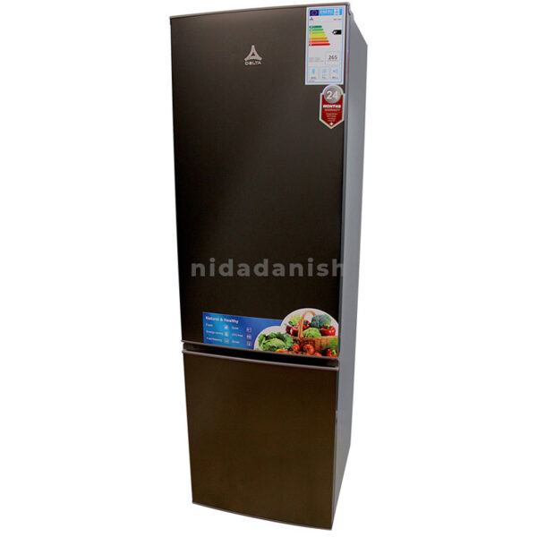 Delta Refrigerator 273L 2 Door Defrost Bottom Freezer Combi Inox DRF-358.I - Image 2