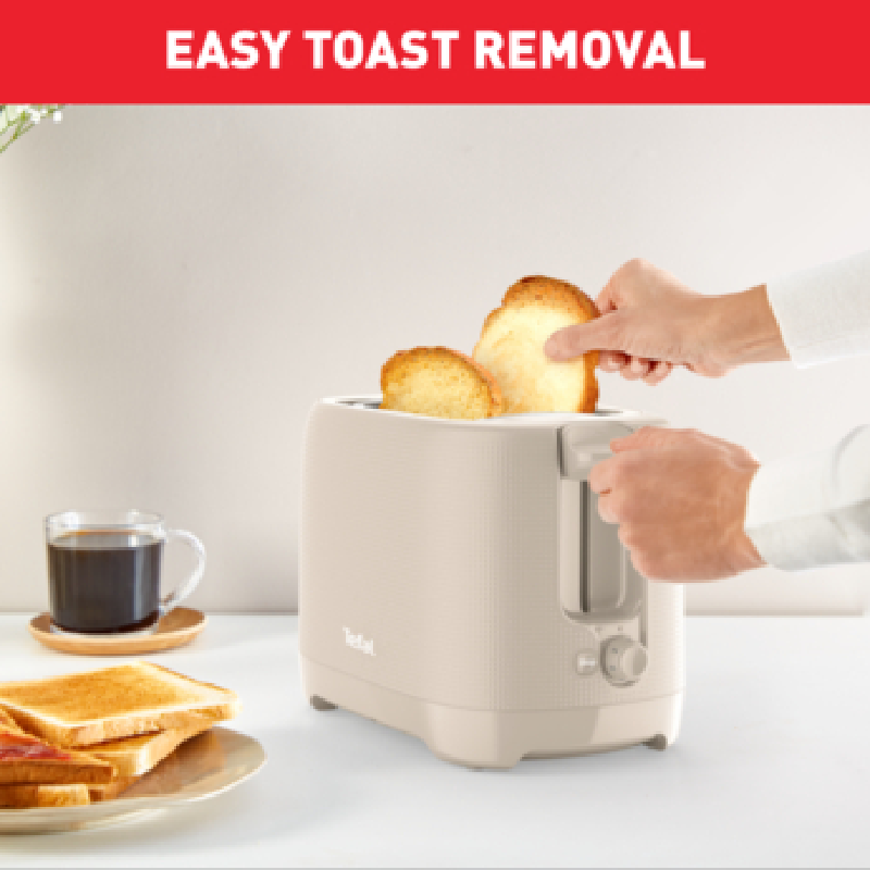 Tefal Morning 2 Slot Toaster 850W with Bun Warmer 7 Browning Levels Stop Function Plastic Body TT2M1B27 - Image 8