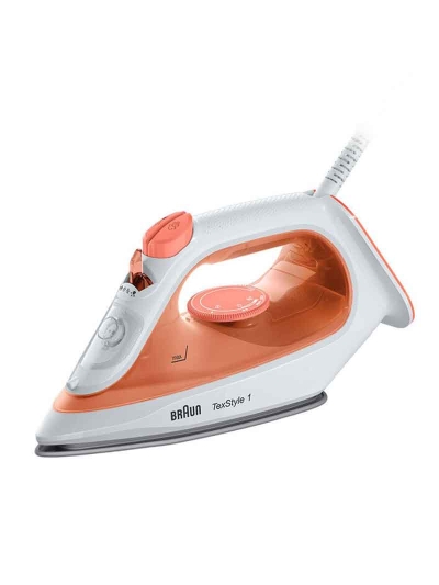 Braun Steam Iron 1900W Texstyle 1 Non-Stick Soleplate 220ML Light Quick Self-Clean 12710000-SL1009OR
