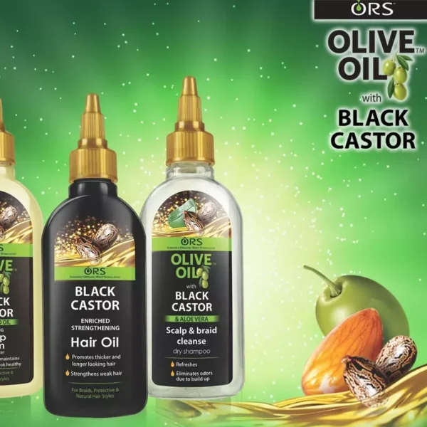 Ors Black Castor Hair Oil Enriched Strengthening, keeps the Scalp Moistured, Promotes Thicker and Longer Hair, Strengthens Weak Hair 100ml ORSBCHO100 - Image 3