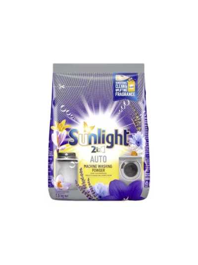 Sunlight Auto Washing Machine Powder 2in1 Lavender 1.5Kg 69719897 (Pack of 3)