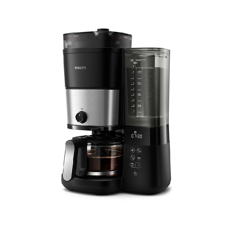 Philips All-in-1 Brew Drip Coffee Maker with Built-in Grinder, Duo-bean Container, Permanent Filter, Dosing Spoon, LED Display HD7900/50 - Image 2
