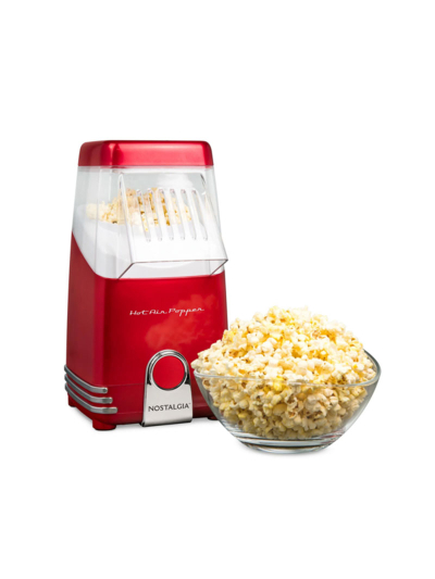 Nostalgia Popcorn Maker 1040W Hot Air Red and Clear BPA Free