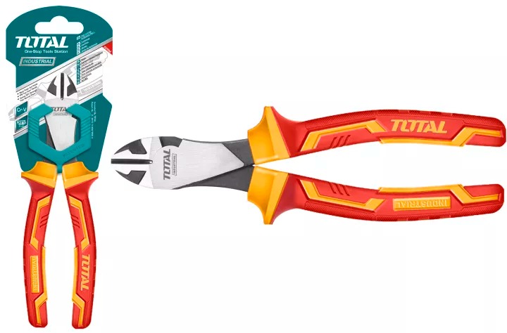 Total Diagonal Cutting Pliers Heavy Duty 7" Insulated THTIP2571 - Image 2