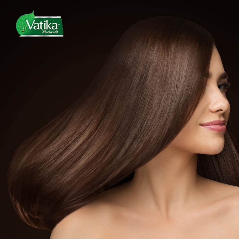 Vatika Henna Hair Color Henna Hair Dye, Henna Hair Color and Conditioner, Zero Ammonia Henna for Strong and Shiny Hair, 100% Grey Coverage, Dark Brown 6 Sachets - Image 6