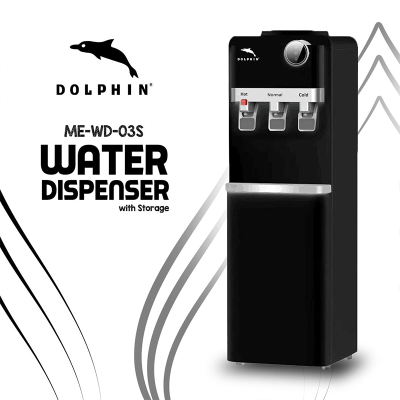 Dolphin Water Dispenser Hot, Cold & Normal Functions with Storage ME-WD-03S - Image 2