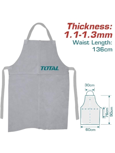 Total Welding Apron Leather 90 x 60cm Effectively Protects The Front Part of The Body From Welding Spatter TSPWA01