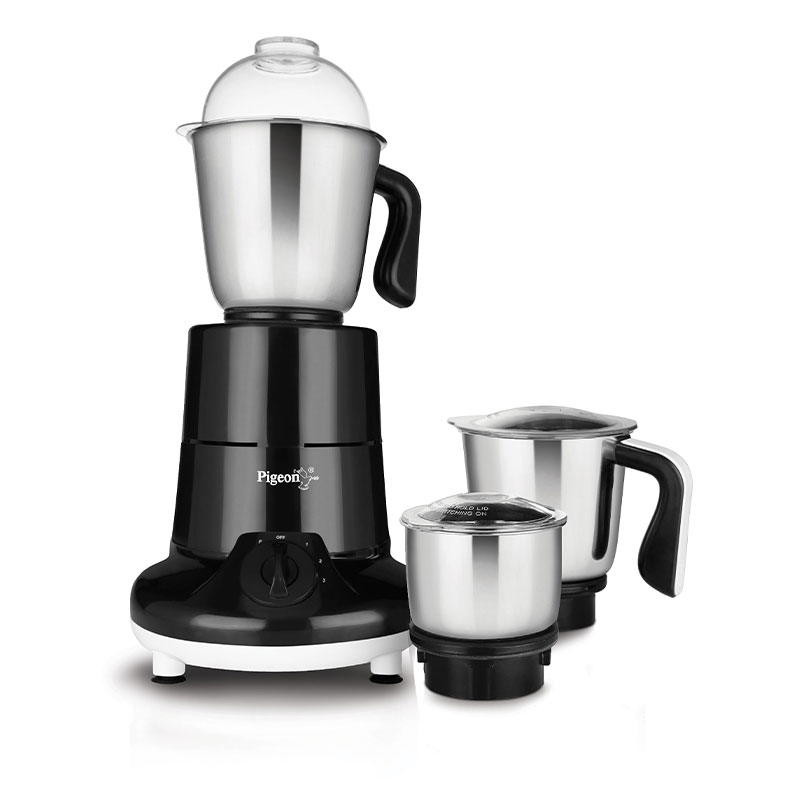 Pigeon Mixer Grinder 750w Stainless Steel Jar Copper Motor Removable Jar Compact design 1.5L 1.0L 0.4L Jars Especial