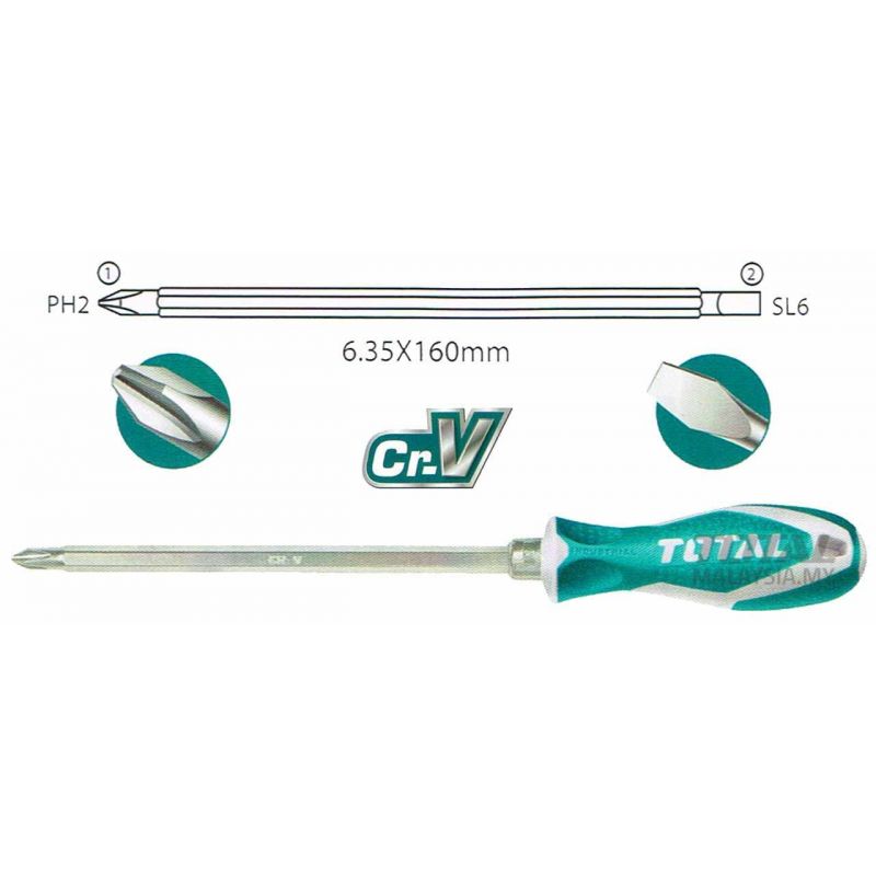 Total Screwdriver Set 2in1 THT250206 - Image 3