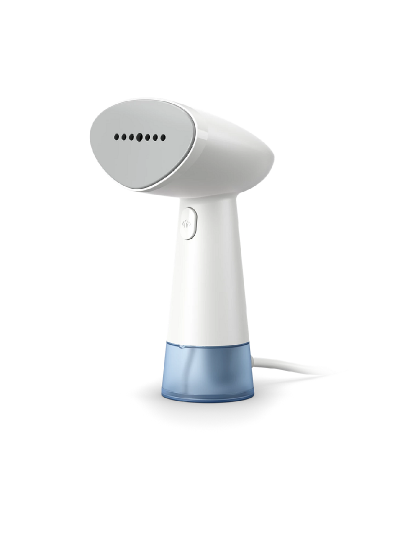 Philips Garment Steamer Handheld 980W 85ml Water Tank, Lightweight and Compact Design, Quick set-up, Kills up to 99.9% of Bacteria 1000 Series White STH1000