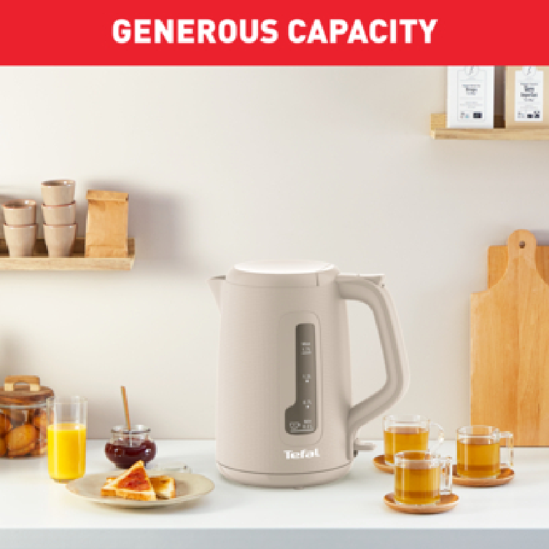 Tefal Morning Cordless Kettle 1.7L 2400W with Removable Washable Filter 360° Rotational Base One-Cup Indicator White KO2M0B27 - Image 4