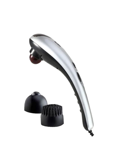 Decakila Handheld Massager 25W For Full-Body Relief Steeples Speed Intelligent Red Light Personal Massager with 3 Adjustable Heads KEBS003S