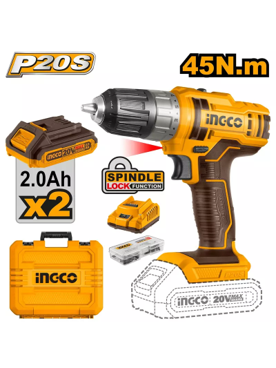 Ingco Lithium-Ion Cordless Drill 20V CDLI200528