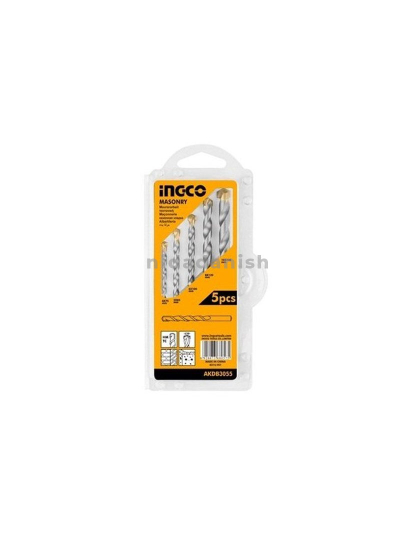 Ingco Masonry Drill Bits Set 5pcs AKDB3055