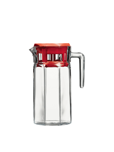 Pasabahce Jug Kosem Red Lid 1250cc 43414