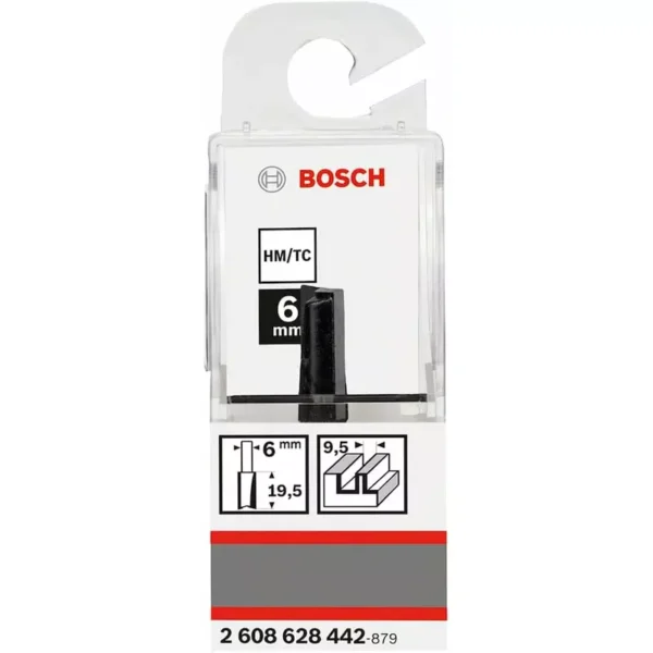 Bosch Straight Bit 6mm, 8 x 19.6 x 51mm 2608628442 - Image 3