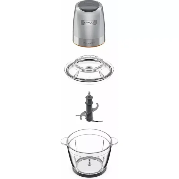 Kenwood Chopper 600ml Steel Bowl 500w Chp62.700si Dripper Pro, Quad Blade, Storage Lid, Dual Speed, Spatula, Ice Crush Function - Image 4
