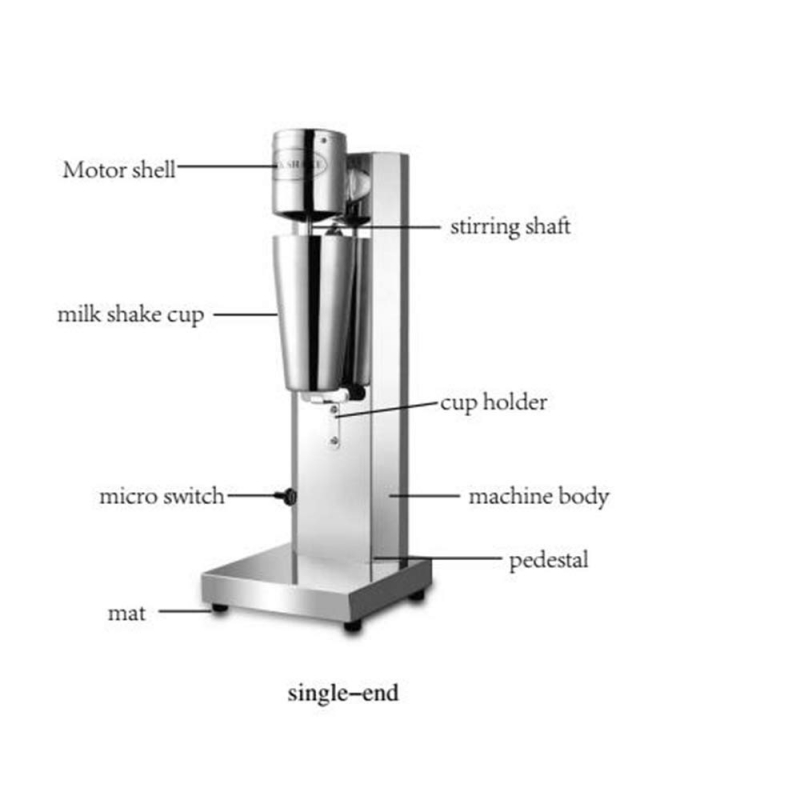 Commercial Milkshake Mixer 280W, 160ml, Stainless Steel - Image 4
