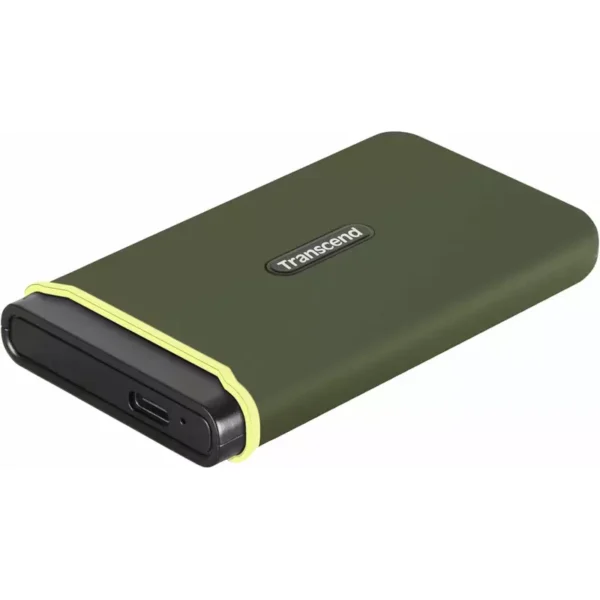 Transcend 2TB Portable External SSD - Rugged Shield Design, Gen 2x2 USB Type-C, Up to 2000 MB/s Transfer Speeds, TS2TESD380C. - Image 2