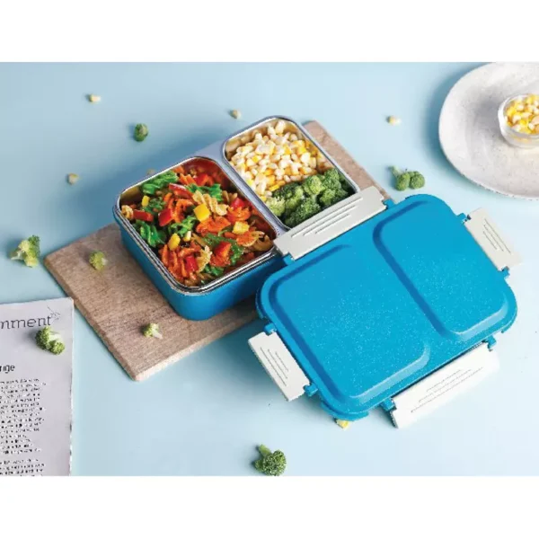 Supermom 2 Partition Lunch Box Plastic Material Leak Proof 573799 - Image 2