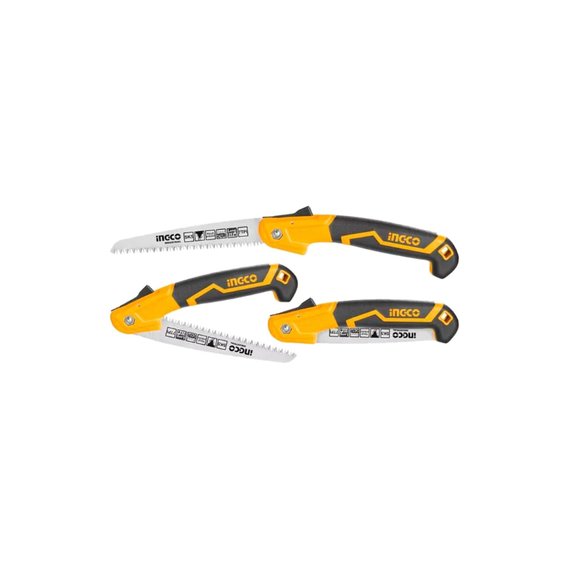 Ingco Folding Saw 7" Blade with Triple Teeth for Fast Cutting HFSW18028C - Image 2