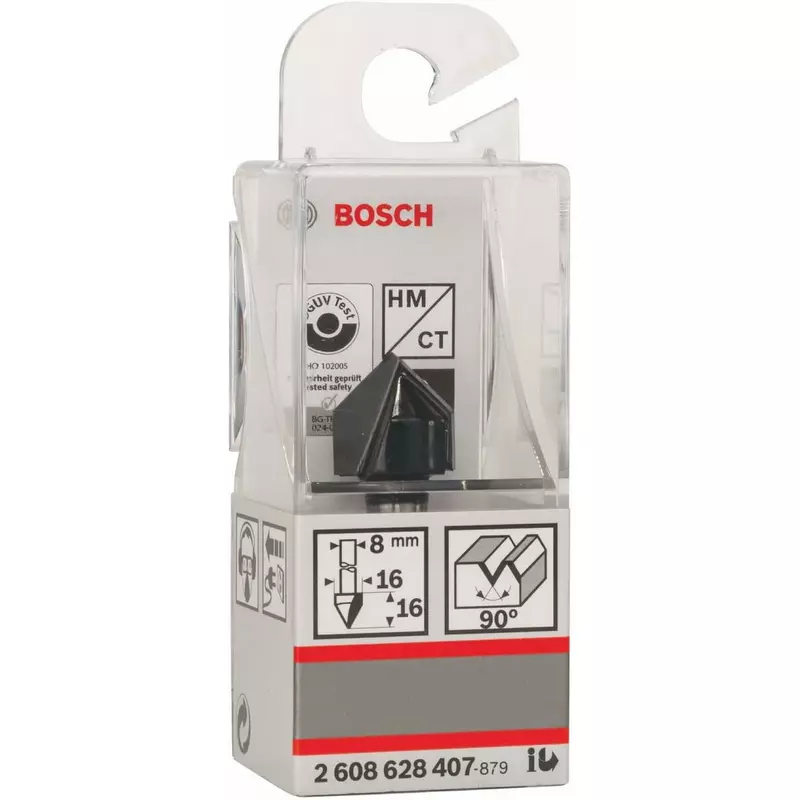Bosch V-Grovee Bit 8mm, 16 x 16 x 45mm 2608628407 - Image 2