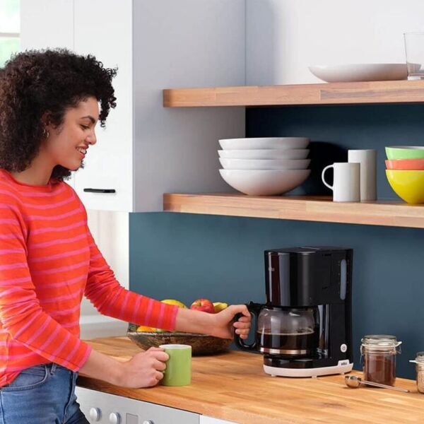 Braun Coffee Maker Breakfast 1, 1000W Black AromaCafe OptiBrew System Automatic Shut Off Coffee Maker for up to 10 Cups KF101AI - Image 5