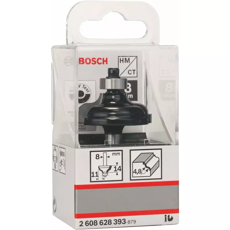 Bosch Edge Forming Bit 8mm, 4.8 x 11 x 14.3 x 57mm 2608628393 - Image 4