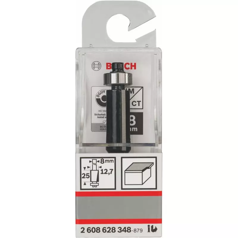 Bosch Laminate Trim Bit 8mm, 12.7 x 25.4 x 68mm 2608628348 - Image 4