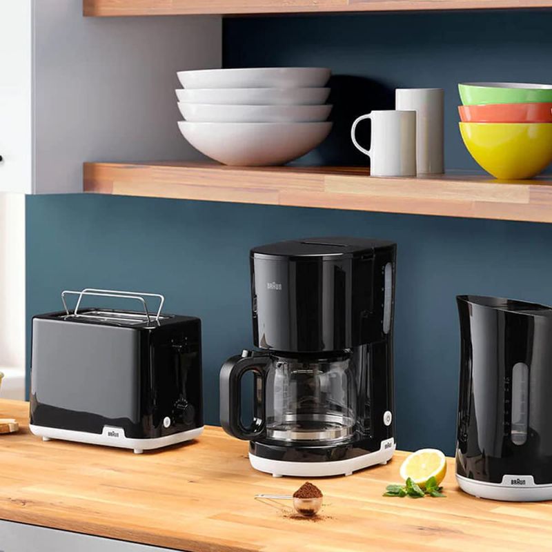 Braun Coffee Maker Breakfast 1, 1000W Black AromaCafe OptiBrew System Automatic Shut Off Coffee Maker for up to 10 Cups KF101AI - Image 4