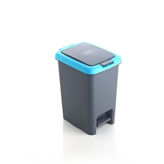 Apex Push and Pedal Dustbin 10l Capacity Plastic Lightweight Unbreakable 450452