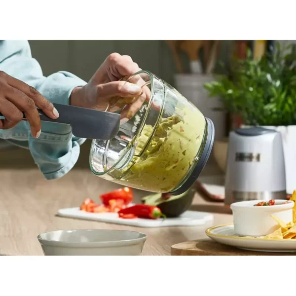 Kenwood Chopper 600ml Steel Bowl 500w Chp62.700si Dripper Pro, Quad Blade, Storage Lid, Dual Speed, Spatula, Ice Crush Function - Image 8