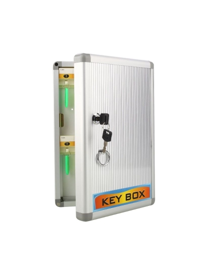 Generic Key Box Holder with Key Lock 32 Keys Aluminium (Keychain Included)