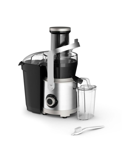 Moulinex Juicer 1000W Nutri XXL Easy-to-Use Juice Extractor XXL Feeding Tube Full Fruit Insertion Drip-Stop Protection 2 Speeds 2.2 L Pulp Container 0.8 L Juice Container JU660D27