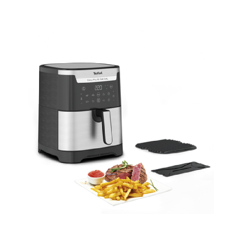 Tefal 2in1 Air Fryer Easy Fry & Grill XXL 6.5L 1830W with Grill Plate Digital Display & Timer EY801D27 - Image 4