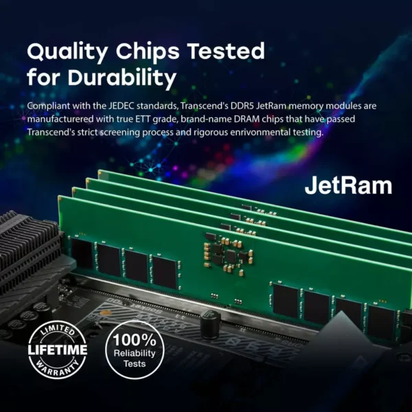 Transcend Notebook/Laptop Memory Module - 16GB RAM DDR5 5600, SO-DIMM, 1Rx8 Configuration, 2Gx8, CL46, 1.1V, JM5600ASE-16G. - Image 7