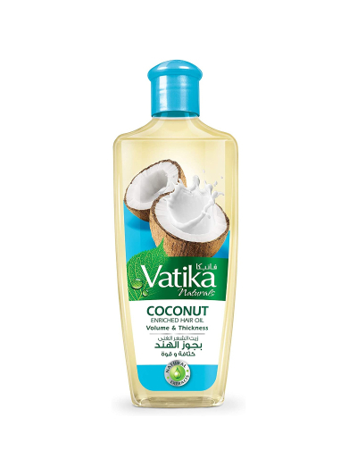 Dabur Vatika Naturals Enriched Hair Oil - Natural Moisturizing, Strengthening and Hair Oil for Healthy Scalp, Nourishing Hair Oil for Soft, Manageable, Smooth and Silky Hair From Root to Tip (Coconut) 200ml Pack of 6