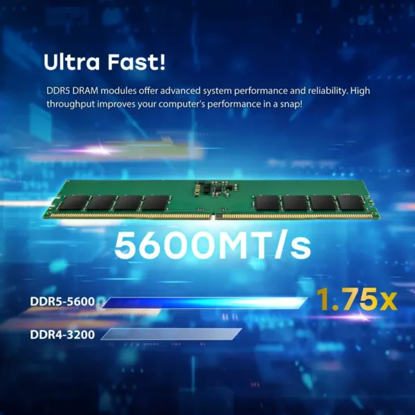 Transcend Desktop Memory Module - 16GB RAM DDR5 5600, U-DIMM, 1Rx8 Configuration, 1.1V, JM5600ALE-16G. - Image 3