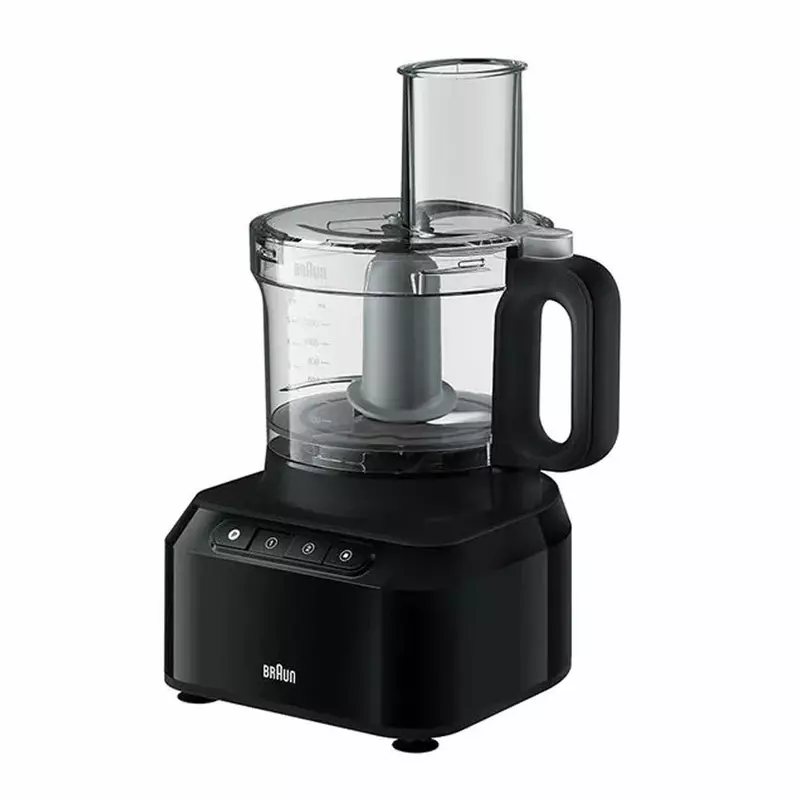 Braun Food Processor 7 Attachment , 800W, 2 Speeds, Pulse Function, 1.2L Capacity, Blender & Bowl 2L , Slicing and Grating disc, Dough, Ice Crusher Blade, FP301AI-FP3132BK - Image 4