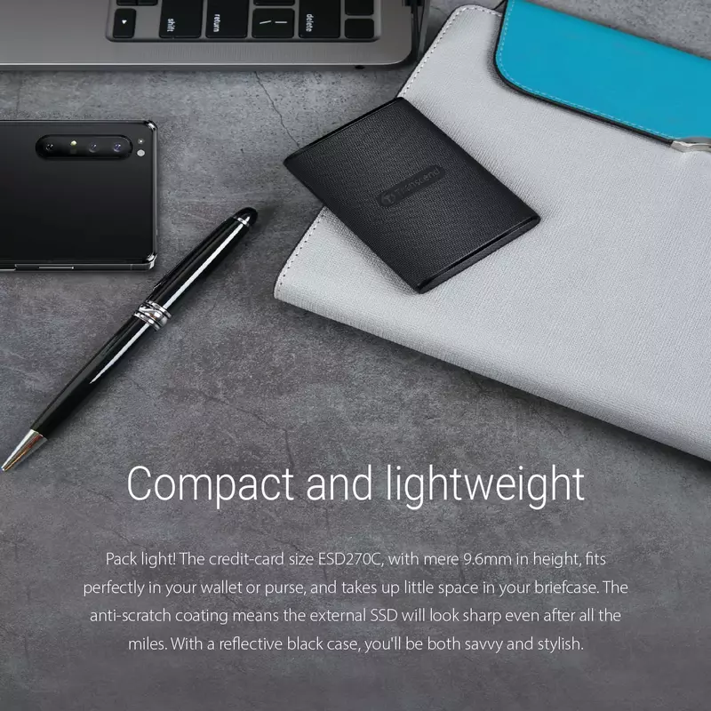 Transcend 1TB Portable External SSD - One-Touch Backup, One-Time Password Protection, Includes Type-A and Type-C Cables, TS1TESD270C. - Image 4