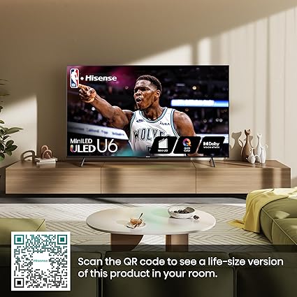 Hisense 65" ULED 4K Smart TV - Mini-LED, Dolby Vision HDR 10+, Dolby Atmos, Voice Control, Google TV, 65U6N-PRO. - Image 6