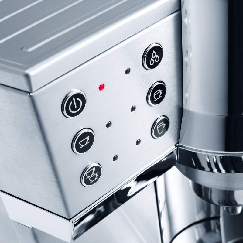 De'Longhi Expresso Maker Pump Driven & Cappuccino Machine 1450W (Metallic) Latte Macchiato Hot Milk Removable Drip Tray EC850.M - Image 14