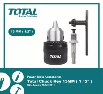 Total Drill Chuck with Key & SDS Adaptor 13mm TAC451301.1 - Image 4