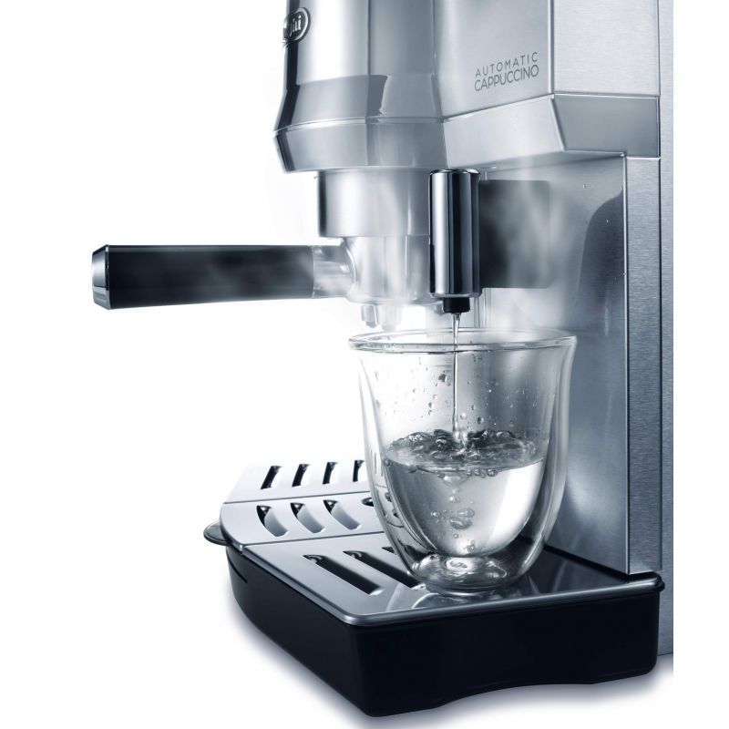 De'Longhi Expresso Maker Pump Driven & Cappuccino Machine 1450W (Metallic) Latte Macchiato Hot Milk Removable Drip Tray EC850.M - Image 13